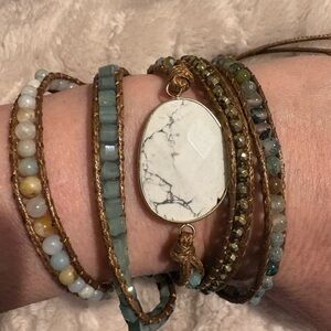 Bohemian Multi-Layered Stone Bracelet